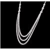 Image 3 : 14KT White Gold 10.26 ctw Diamond Necklace