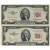 Image 1 : 1953 $2 AU Uncirculated Certificate Currency Lot of 2