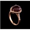 Image 4 : 7.57 ctw Ruby and Diamond Ring - 14KT Rose Gold