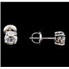 Image 2 : 1.02 ctw Diamond Stud Earrings - 14KT White Gold
