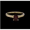 Image 2 : 14KT Yellow Gold 0.85 ctw Rubellite and Diamond Ring