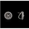 Image 2 : 14KT White Gold 0.74 ctw Diamond Earrings