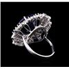 Image 3 : 18.73 ctw Sapphire and Diamond Ring - 14KT White Gold