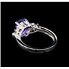 Image 3 : 2.06 ctw Tanzanite and Diamond Ring - 14KT White Gold