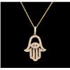 Image 1 : 0.68 ctw Diamond Pendant With Chain - 14KT Yellow Gold