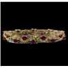 Image 2 : 7.74 ctw Ruby and Diamond Bracelet - 14KT Yellow Gold