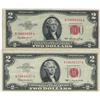 Image 1 : 1953 $2 AU Uncirculated Certificate Currency Lot of 2