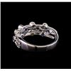 Image 3 : 0.30 ctw Blue Sapphire and Diamond Ring - 14KT White Gold