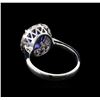 Image 3 : 3.14 ctw Tanzanite and Diamond Ring - 14KT White Gold