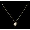 Image 2 : 1.00 ctw Diamond Pendant with Chain - 14KT Yellow Gold