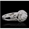 Image 2 : 14KT White Gold 1.17 ctw Diamond Ring