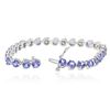 Image 3 : 14KT White Gold 12.69 ctw Tanzanite and Diamond Bracelet