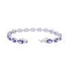 Image 3 : 14KT White Gold 16.66 ctw Tanzanite and Diamond Bracelet