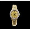 Image 1 : Rolex 18KT Gold President 1.06 ctw Diamond DateJust Ladies Watch