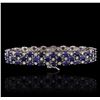 Image 2 : 14KT White Gold 20.79 ctw Sapphire and Diamond Bracelet