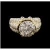 Image 2 : 6.66 ctw Light Brown Diamond Ring - 14KT Yellow Gold