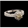 Image 2 : 18KT White Gold 1.45 ctw Diamond Ring
