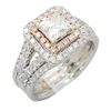 Image 2 : 1.75 ctw Certified Diamond Ring - 14KT White and Rose Gold