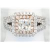 Image 5 : 1.75 ctw Certified Diamond Ring - 14KT White and Rose Gold