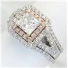 Image 7 : 1.75 ctw Certified Diamond Ring - 14KT White and Rose Gold