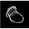 Image 3 : 7.99 ctw Tanzanite and Diamond Ring - 14KT White Gold