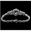 Image 2 : 18KT White Gold 3.93 ctw Tanzanite and Diamond Bracelet