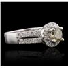 Image 1 : 14KT White Gold 1.50 ctw Diamond Ring