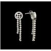 Image 2 : 1.50 ctw Diamond Earrings - 14KT White Gold