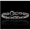 Image 2 : 14KT White Gold 0.72 ctw Diamond Bracelet