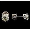 Image 2 : 2.17 ctw Diamond Solitaire Earrings - 14KT White Gold