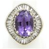 Image 1 : 2.00 ctw Diamond and Amethyst Ring - 14KT White Gold