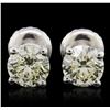 Image 1 : 14KT White Gold 1.21 ctw Diamond Solitaire Earrings