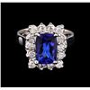 Image 2 : 2.76 ctw Tanzanite and Diamond Ring - 14KT White Gold