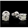 Image 2 : 14KT White Gold 1.16 ctw Diamond Solitaire Earrings