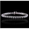 Image 1 : 14KT White Gold 4.44 ctw Diamond Tennis Bracelet
