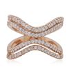 Image 2 : 18KT Rose Gold 0.90 ctw Diamond Ring