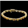 Image 1 : 14KT Yellow Gold 13.23 ctw Yellow Sapphire and Diamond Bracelet