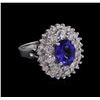 Image 1 : 14KT White Gold 2.38 ctw Tanzanite and Diamond Ring