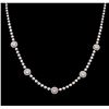 Image 2 : 2.53 ctw Diamond Necklace - 14KT White Gold