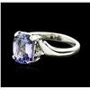 Image 1 : 14KT White Gold 2.08 ctw Tanzanite and Diamond Ring