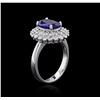 Image 3 : 14KT White Gold 2.28 ctw Tanzanite and Diamond Ring