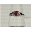 Image 1 : #34-10K WHITE GOLD RUBY AND DIAMOND RING