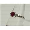 Image 2 : #34-10K WHITE GOLD RUBY AND DIAMOND RING
