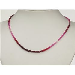 #4-14K YELLOW GOLD RUBY NECKLACE