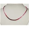 Image 1 : #4-14K YELLOW GOLD RUBY NECKLACE