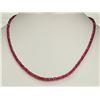 Image 1 : #27-14K YELLOW GOLD RUBY NECKLACE