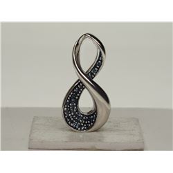 #3-STERLING SILVER DIAMOND PENDANT