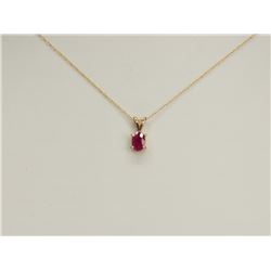 #23-10K YELLOW GOLD RUBY PENDANT WITH