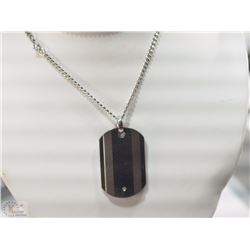 #16-TITANIUM DIAMOND PENDANT NECKLACE