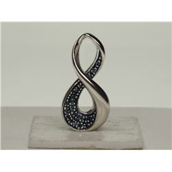#3-STERLING SILVER DIAMOND PENDANT